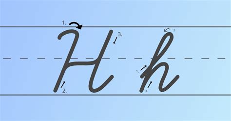 how to do an h in cursive