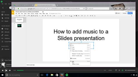 how to put music in a Google Slide while ensuring the accessibility of your presentation for all users